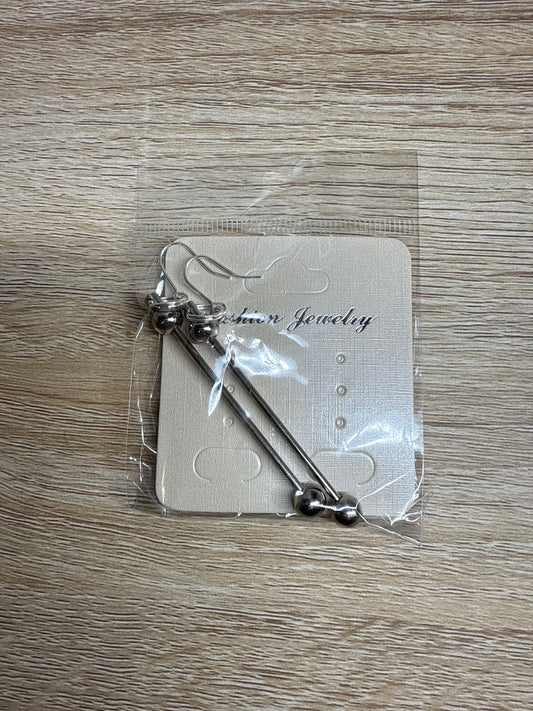 Beadable Earring Bars Silver - 2pc set