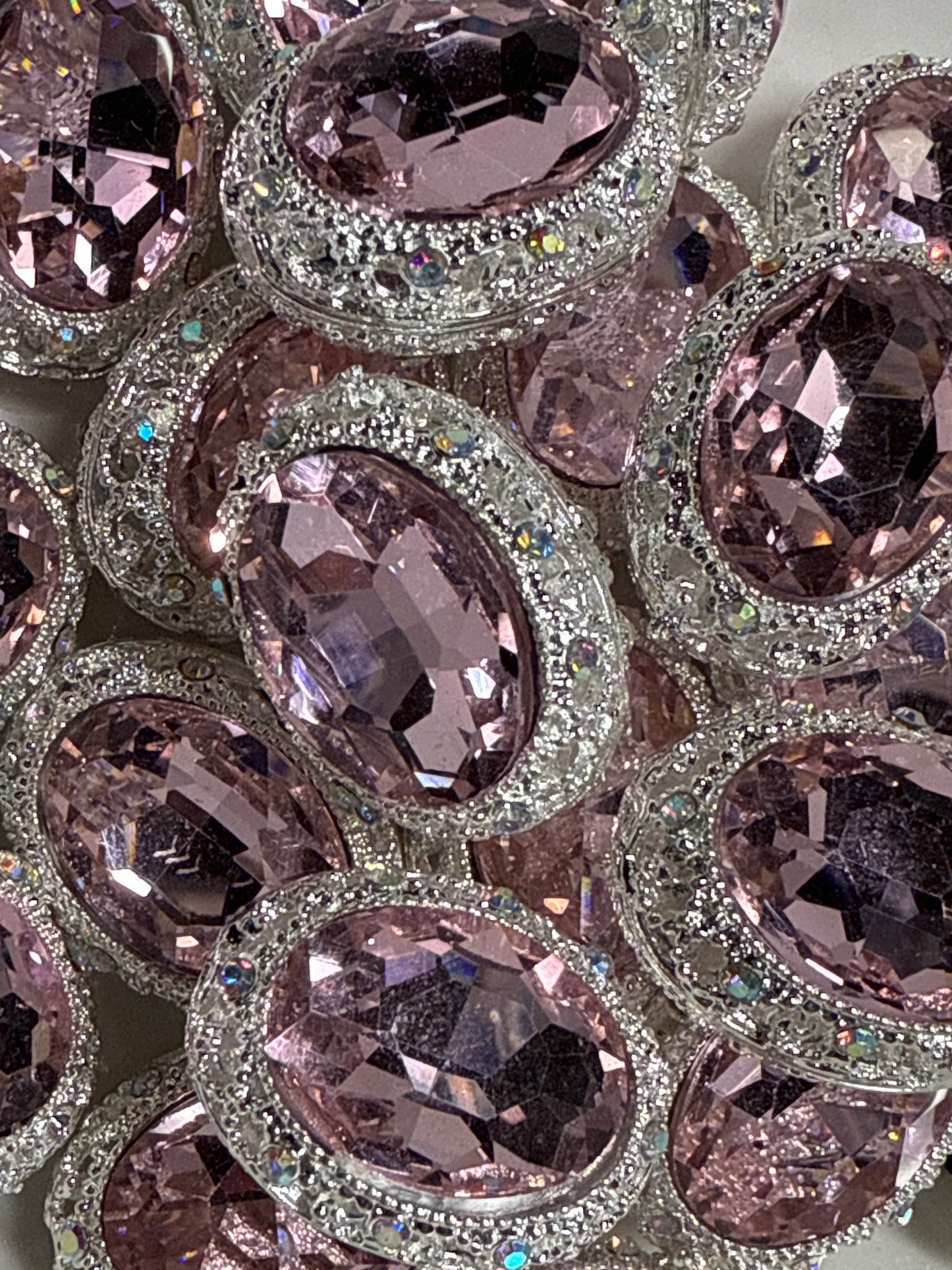 Rhinestone Oval Bead