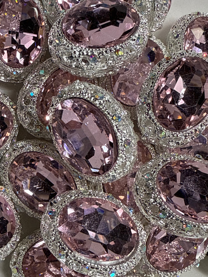 Rhinestone Oval Bead