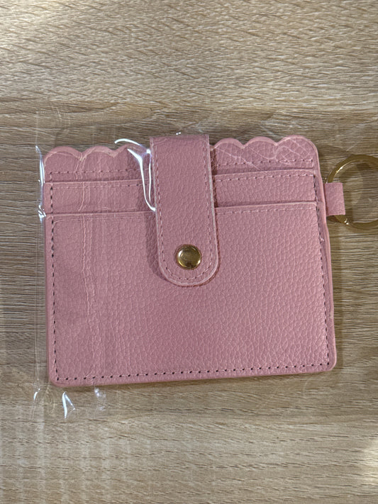 Card Wallet Pink w/Gold Hardware