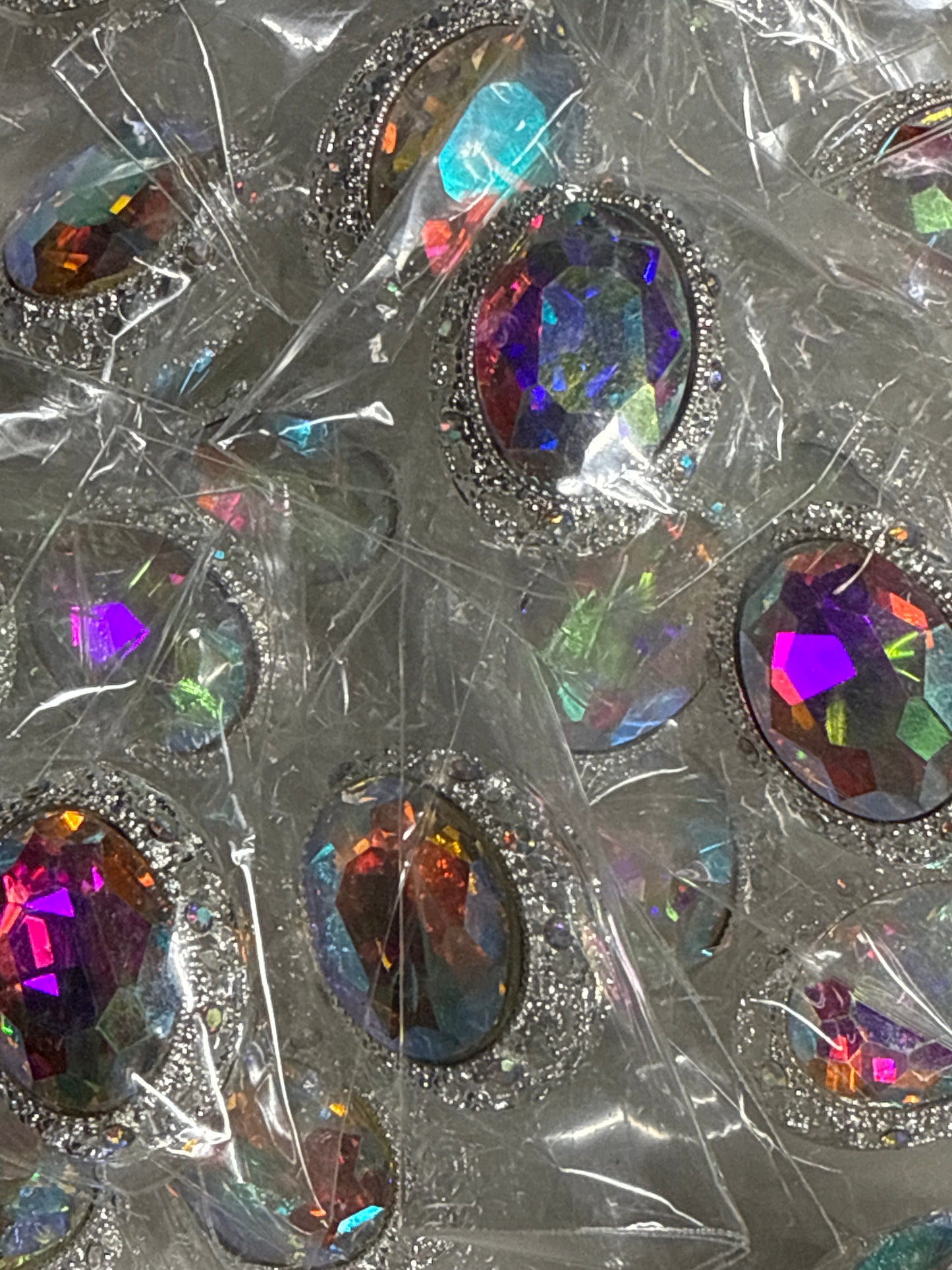 Rhinestone Oval Bead