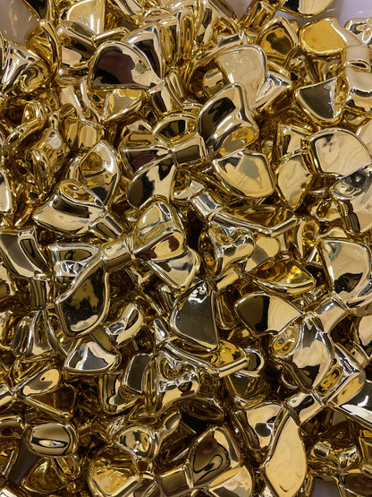Plastic Gold Bow 32mm