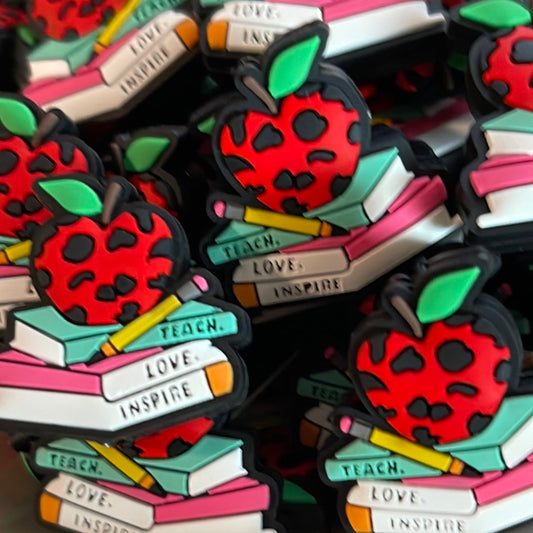 Teacher Teach Love Inspire Silicone Focal