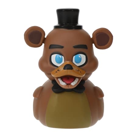 Display a Five Nights At Freddy's Freddy Mini TUBBZ Collectible Duck to rep Freddy Fazbear. Don't forget to smile!