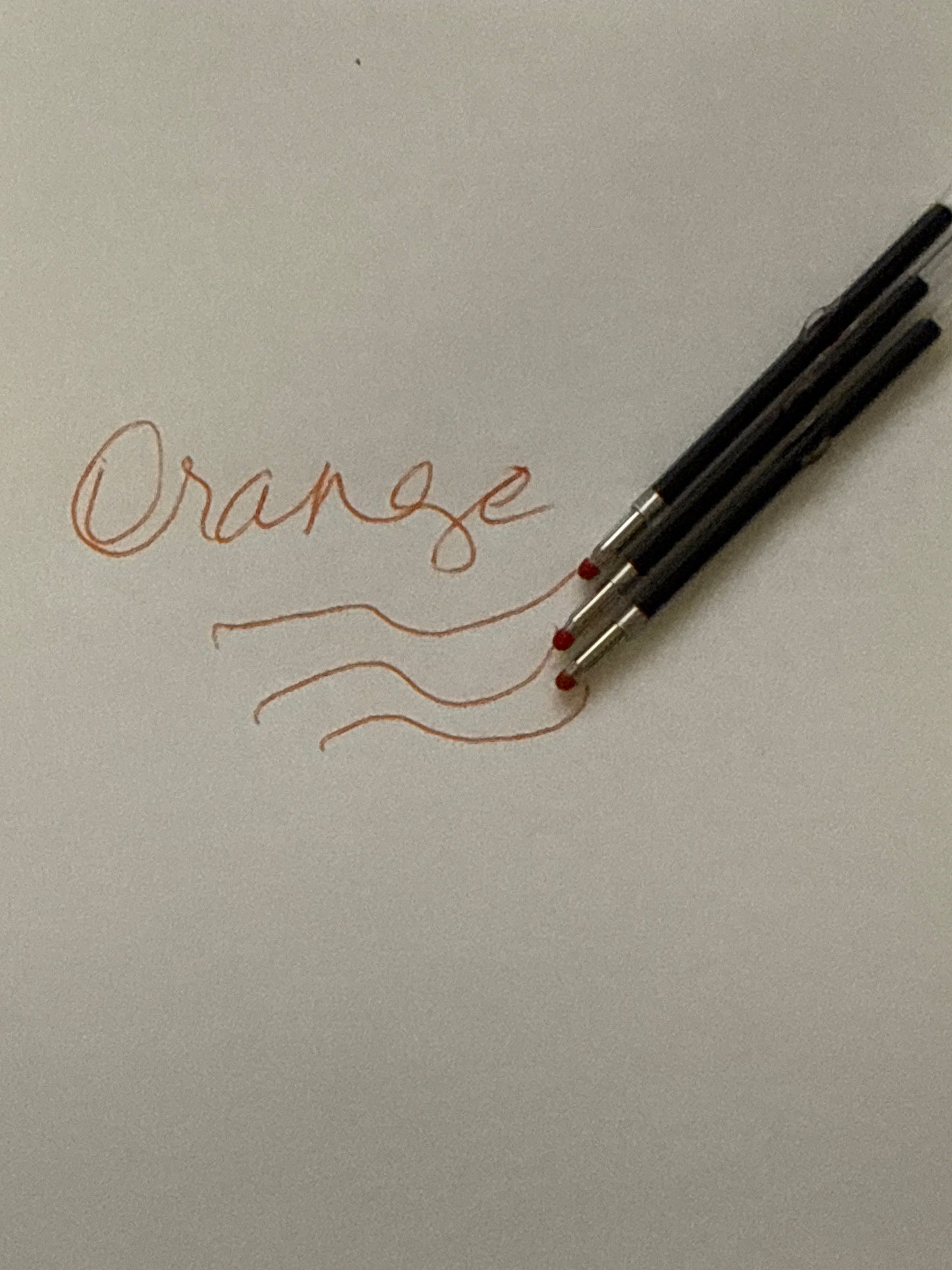 Ink Refill for Plastic Pens Orange Ink - 10 pack