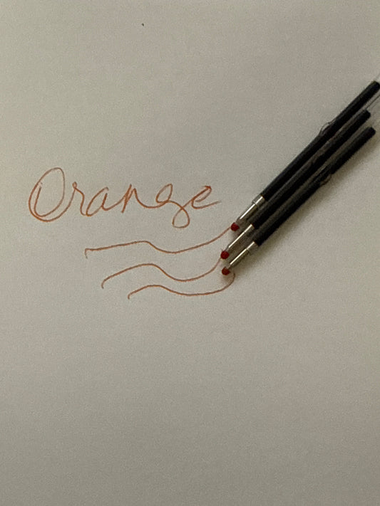 Ink Refill for Plastic Pens Orange Ink - 10 pack