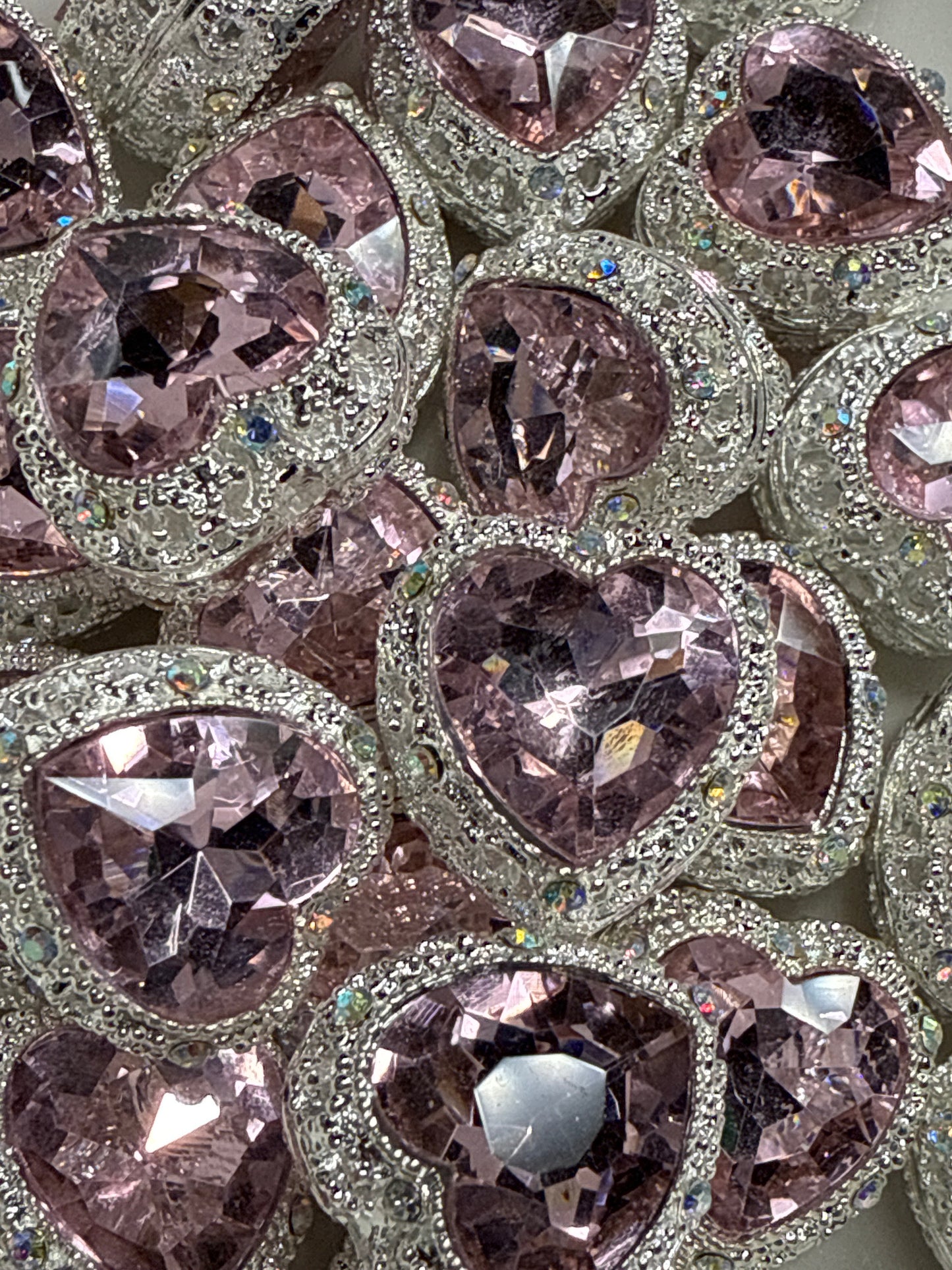 Rhinestone Heart Bead