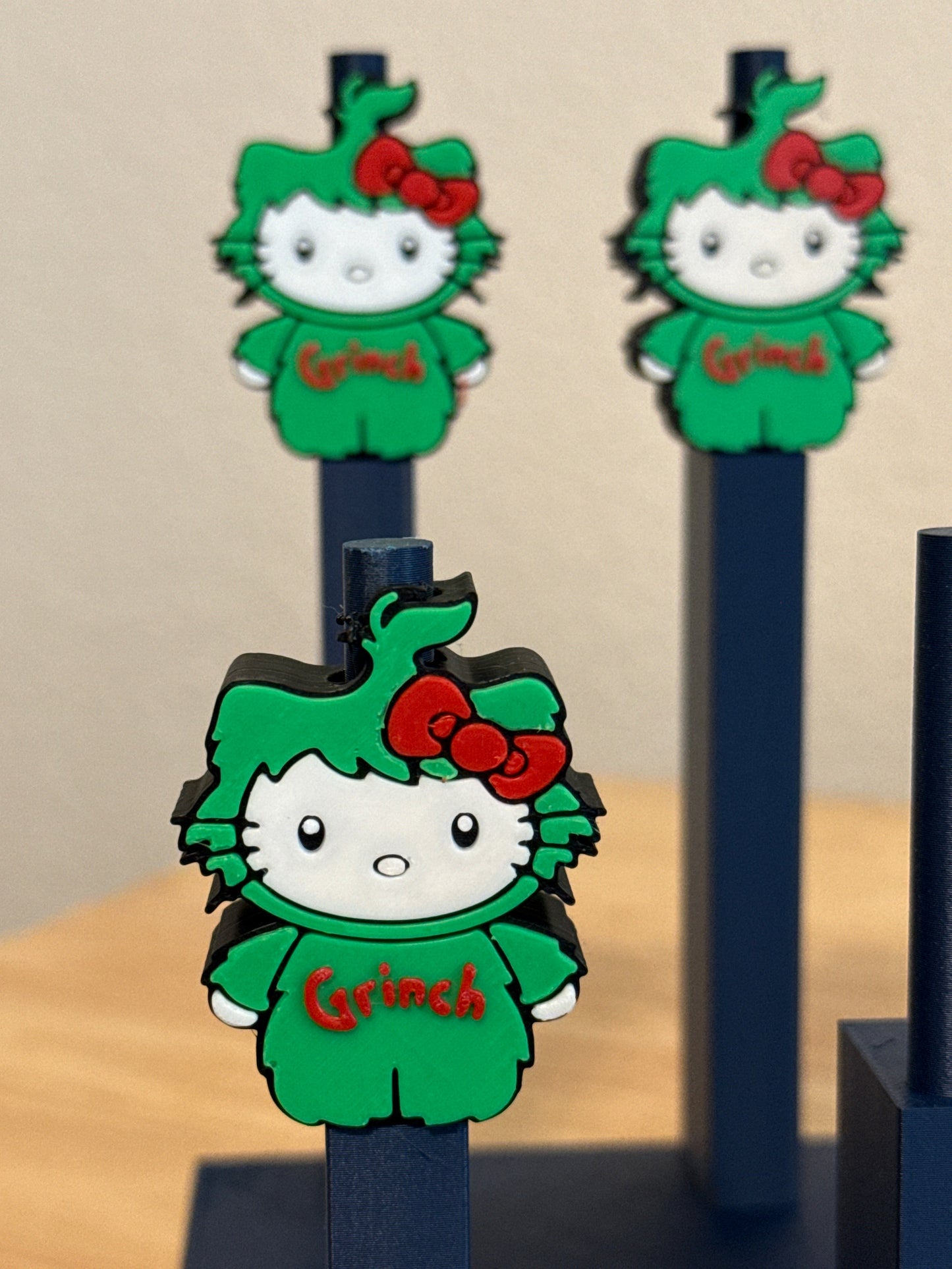 RDHelloKittyGrinch Straw Topper 3D Printed