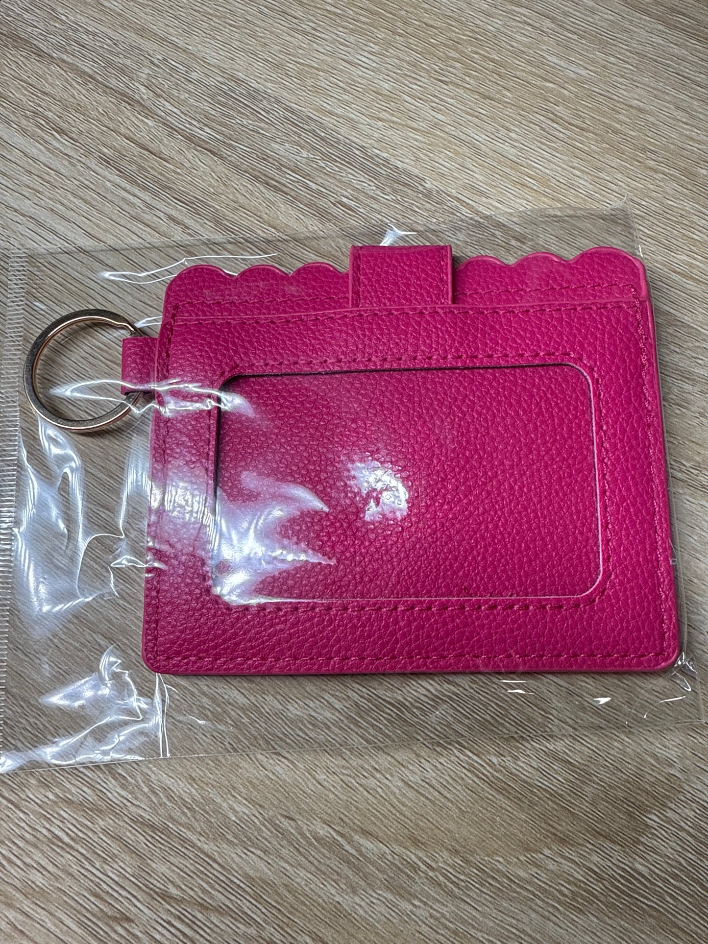 Card Wallet Hot Pink w/Gold Hardware