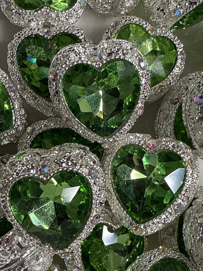 Rhinestone Heart Bead