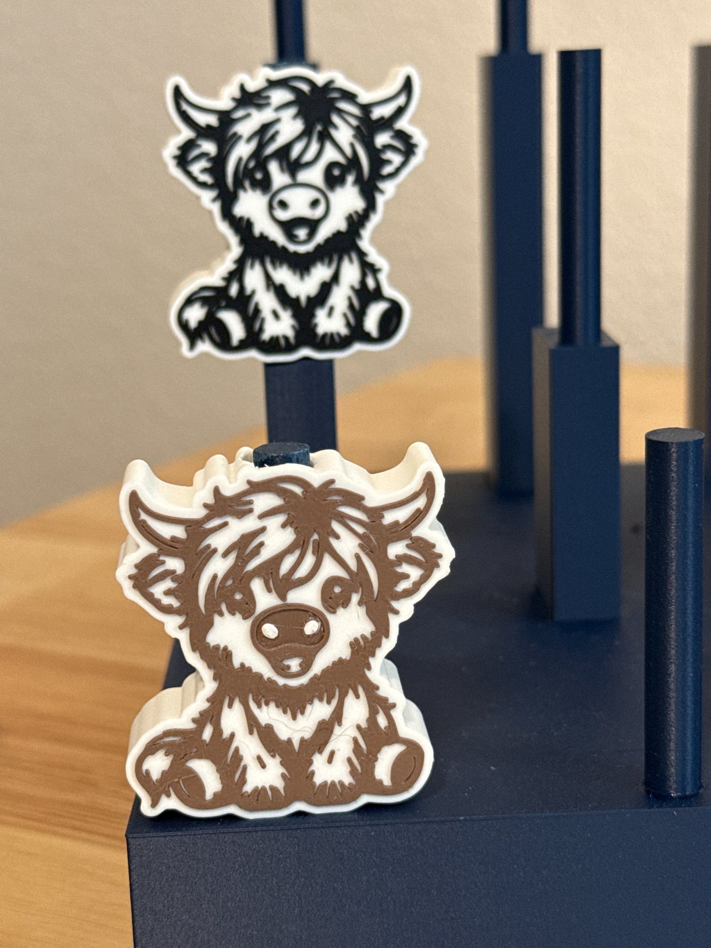RD Highland Cow Topper 3D Printed