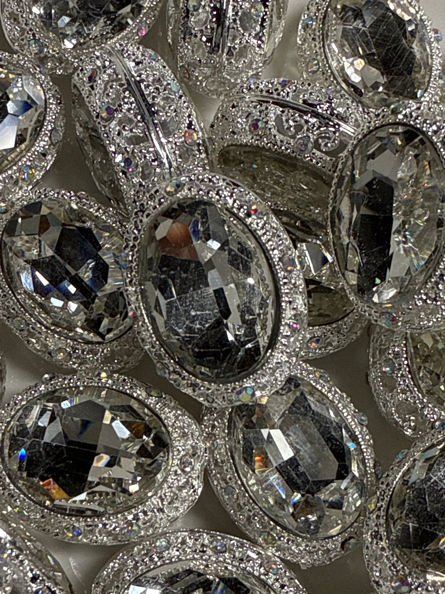 Rhinestone Oval Bead