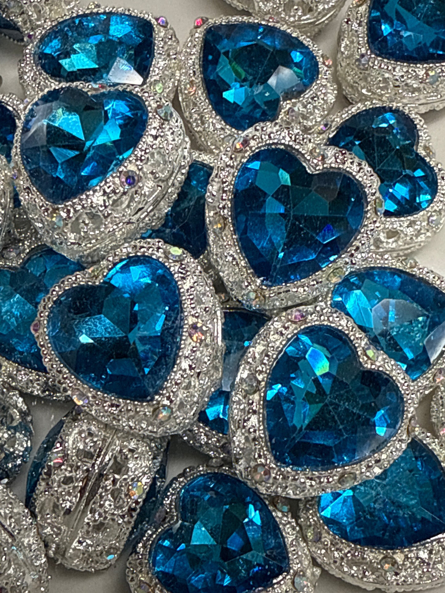 Rhinestone Heart Bead