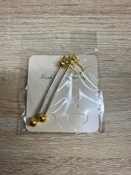 Beadable Earring Bars Gold - 2pc set