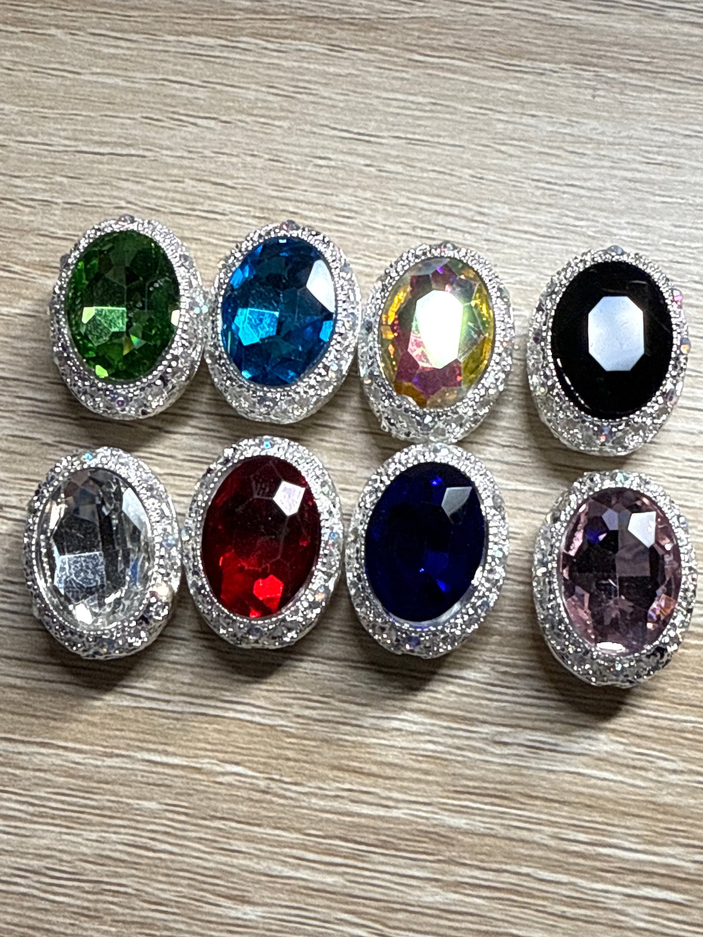 Rhinestone Oval Bead