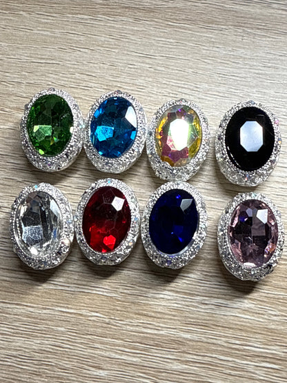 Rhinestone Oval Bead