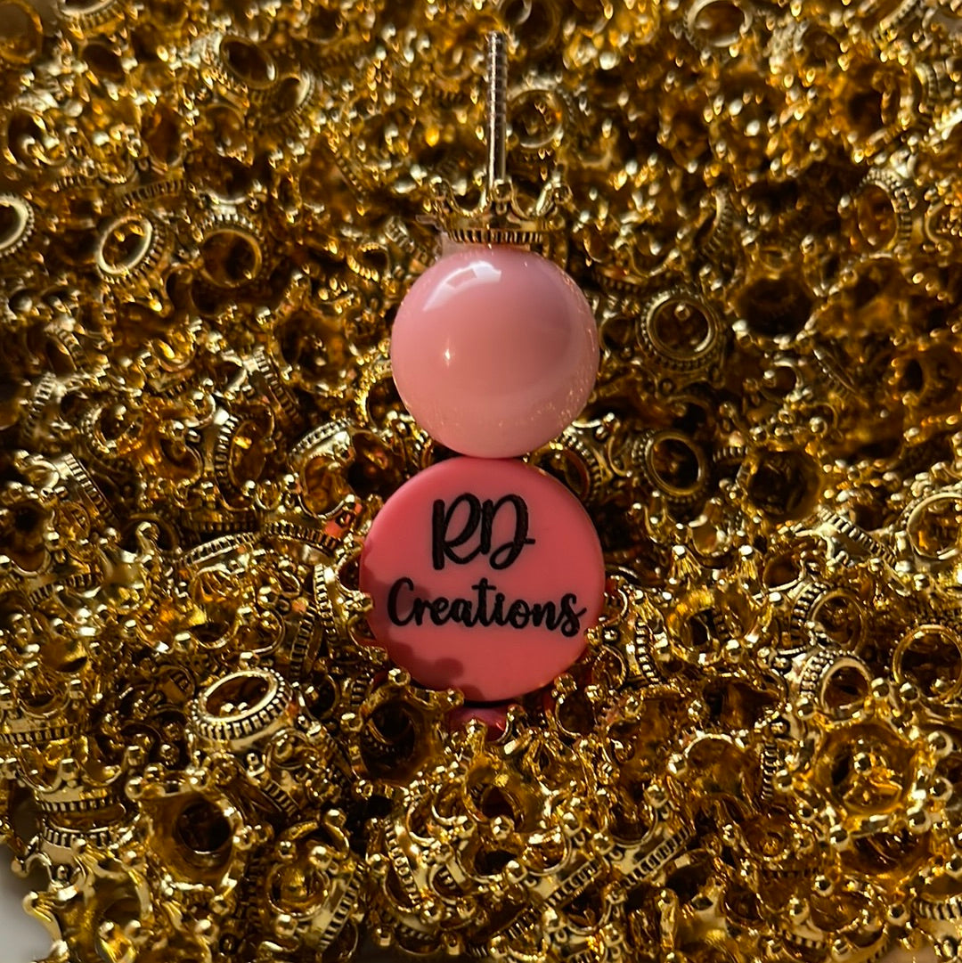 Crown Spacer Beads Gold - 13mm - 12 pack