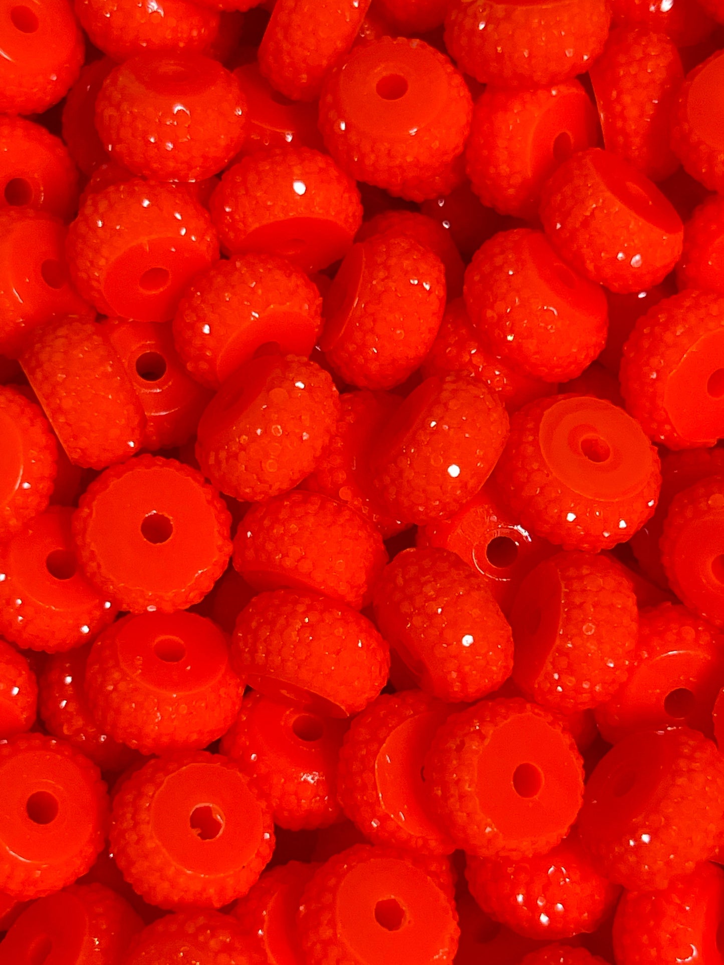 Bling Spacers Beads Orange - 12mm - 10 pack