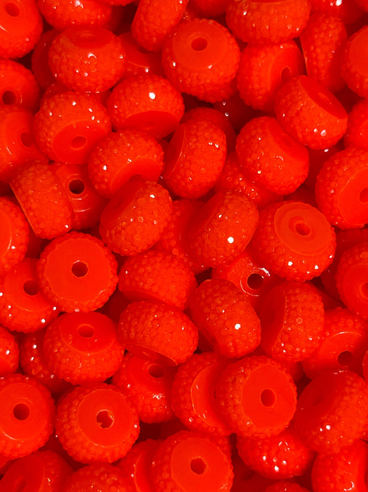 Bling Spacers Beads Orange - 12mm - 10 pack