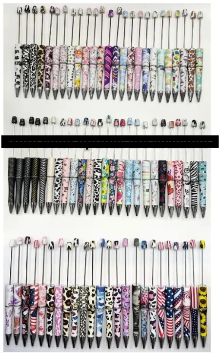 Plastic Printed Beadable Pens