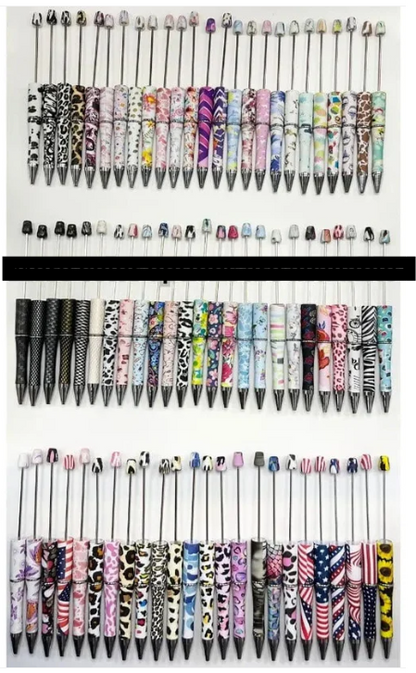 Plastic Printed Beadable Pens