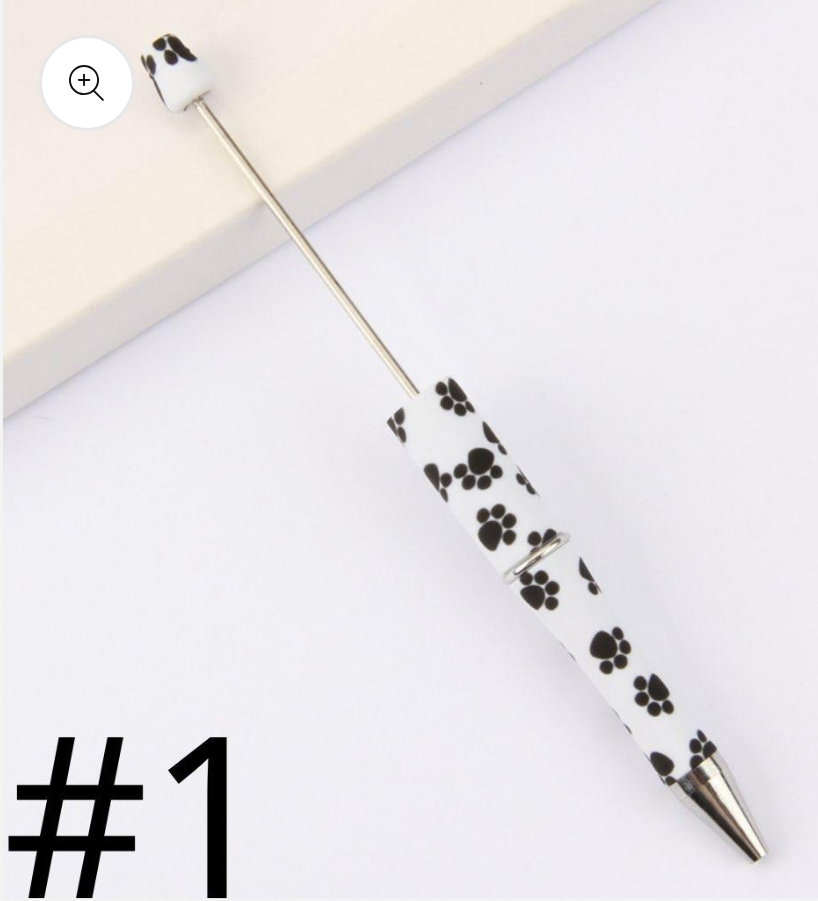 Printed Beadable Plastic Pens