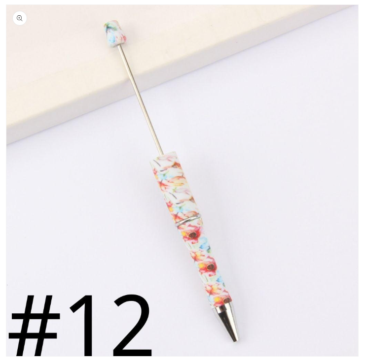 Plastic Printed Beadable Pens