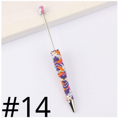Plastic Printed Beadable Pens