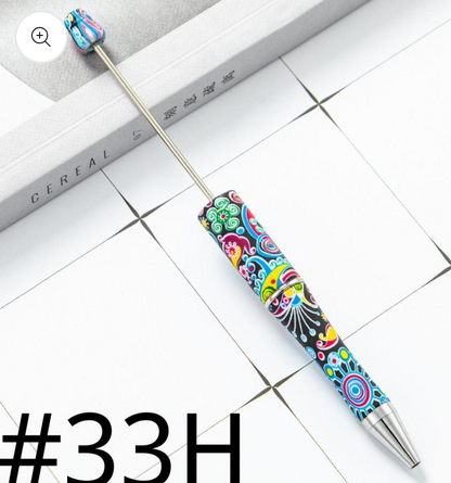 Plastic Printed Beadable Pens