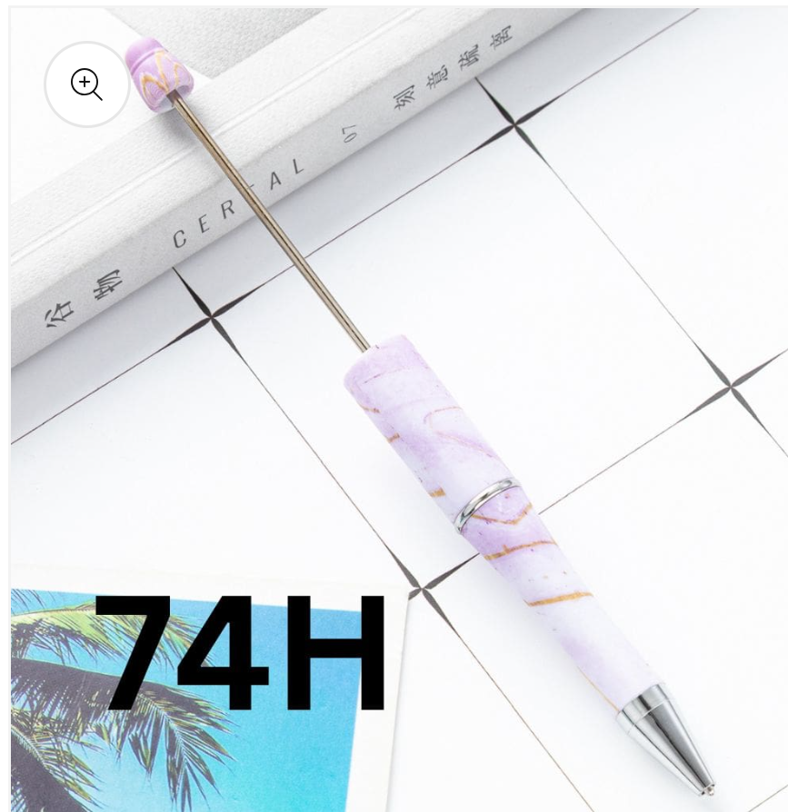 Plastic Printed Beadable Pens