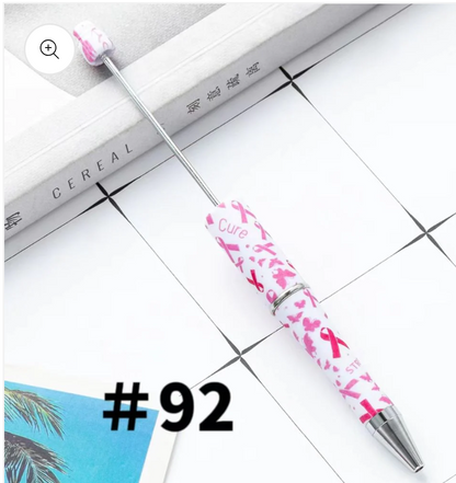 Plastic Printed Beadable Pens