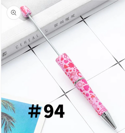 Plastic Printed Beadable Pens