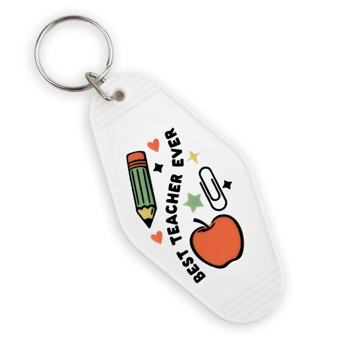 Master Maker Crafts -  UV DTF Decal - Best Teacher Classic 4 Set 2" (Keychain NOT Inclued)