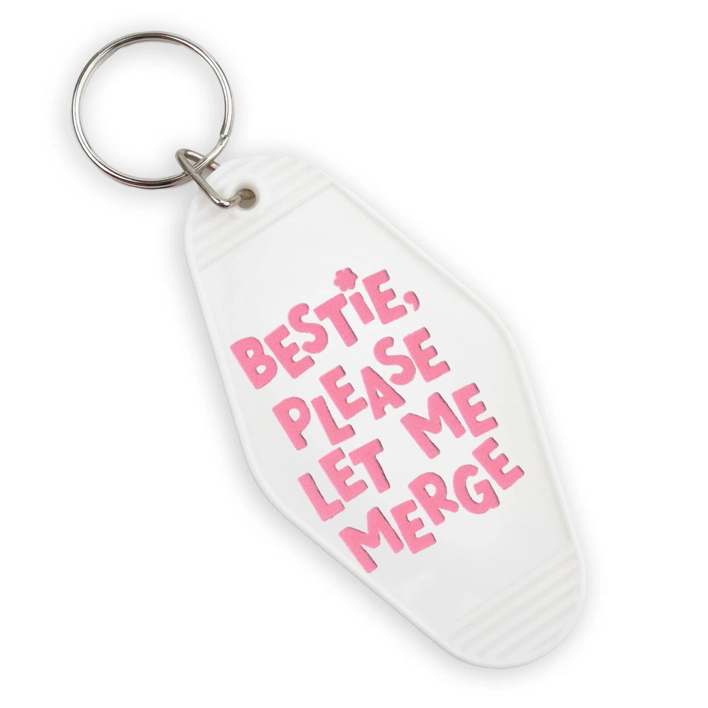 Master Maker Crafts -  UV DTF Decal - Bestie Let Me Merge 4 Set 2" (Keychain NOT Inclued)