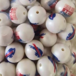 16mm Acrylic Buffalo Bills Bead RDcreations Exclusive