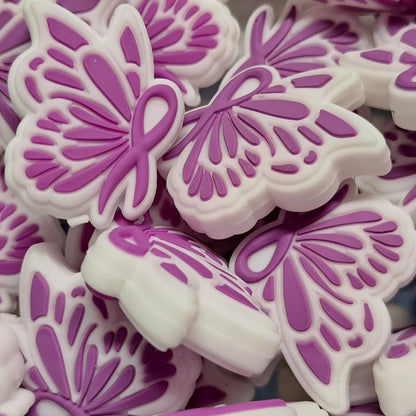 Awareness - Butterfly Awareness Silicone Focal 0417
