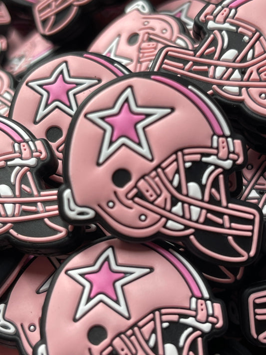 RDDallasCowboys Pink Helmet Silicone Focal - RD Creations Exclusive