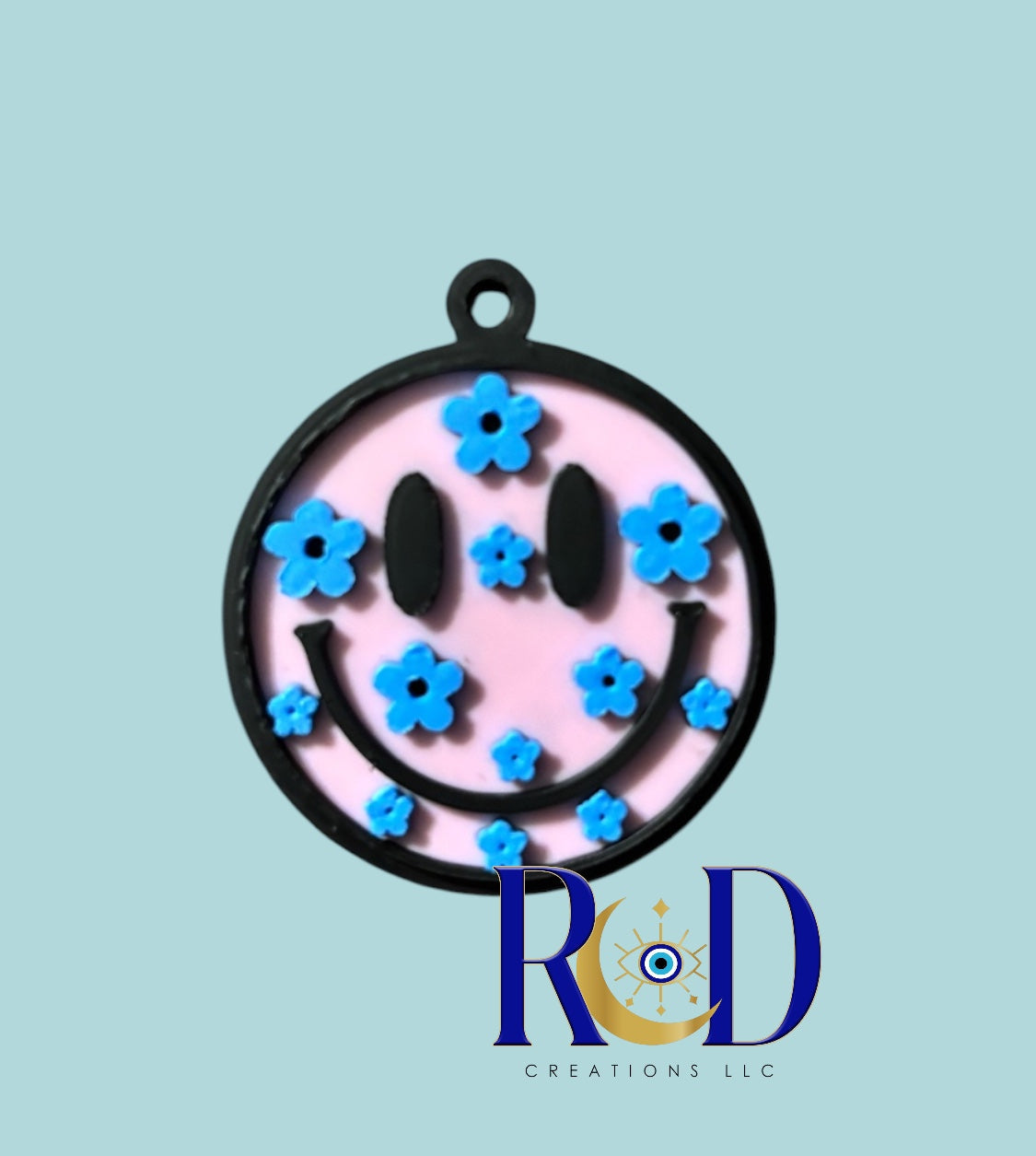 Smiley FaceReady to Ship NFC Weblink Keychain -3D Printed Social Media Scan Tag for Content Creators and Businesses