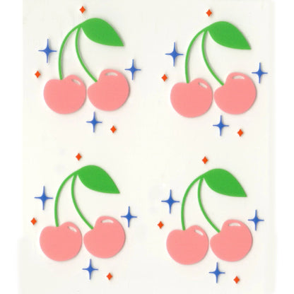 Master Maker Crafts -  UV DTF Decal - Cherry Pink 4 Set 2" (Keychain NOT Inclued)