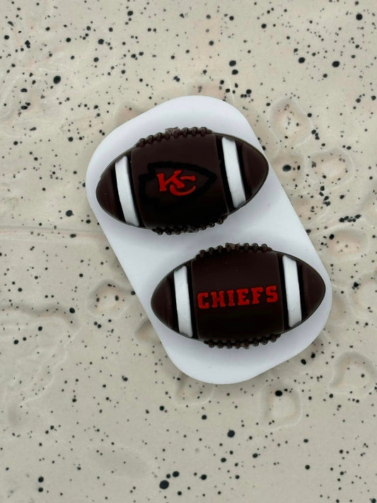 0104 - Football - 3D Football Kansas City Chiefs Silicone Focal