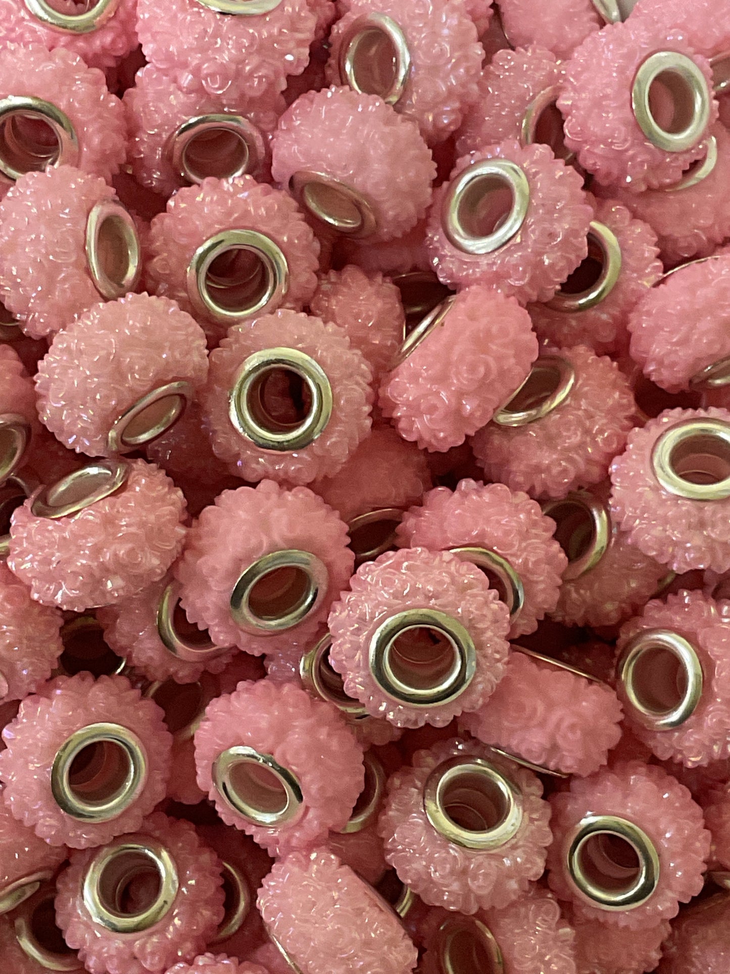 Acrylic Rose Spacers Beads - 12mm - 10 pack