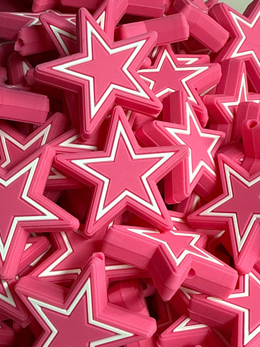 PublicDallasCowboys Pink Star Silicone Focal