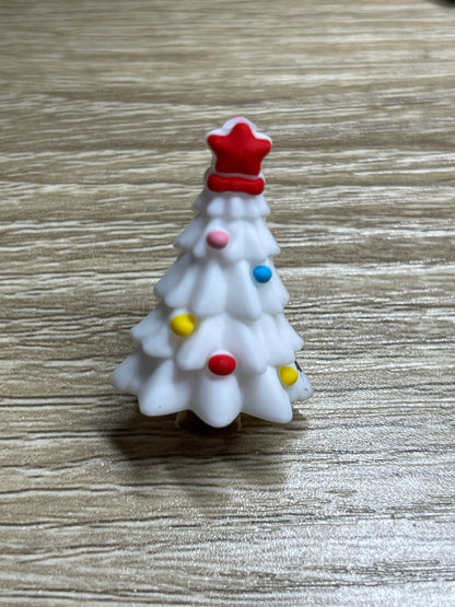 Christmas Tree 3d White Silicone Focal