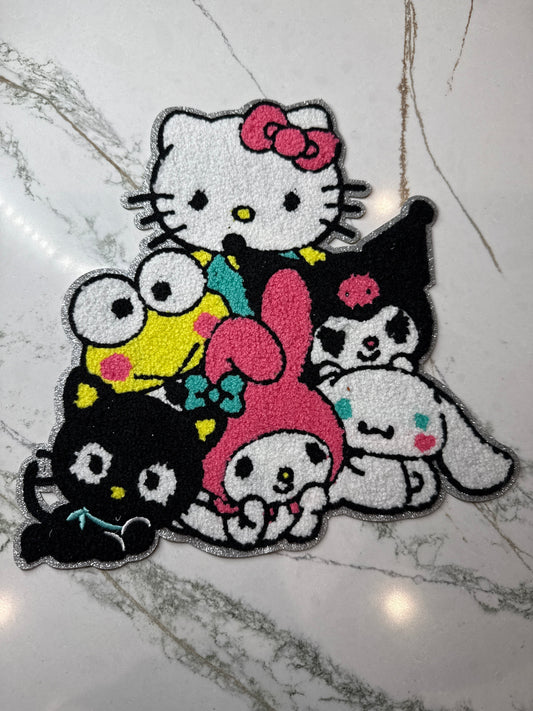 RDHelloKitty & Friends Coquette Bow Chenille Iron On Patch Large