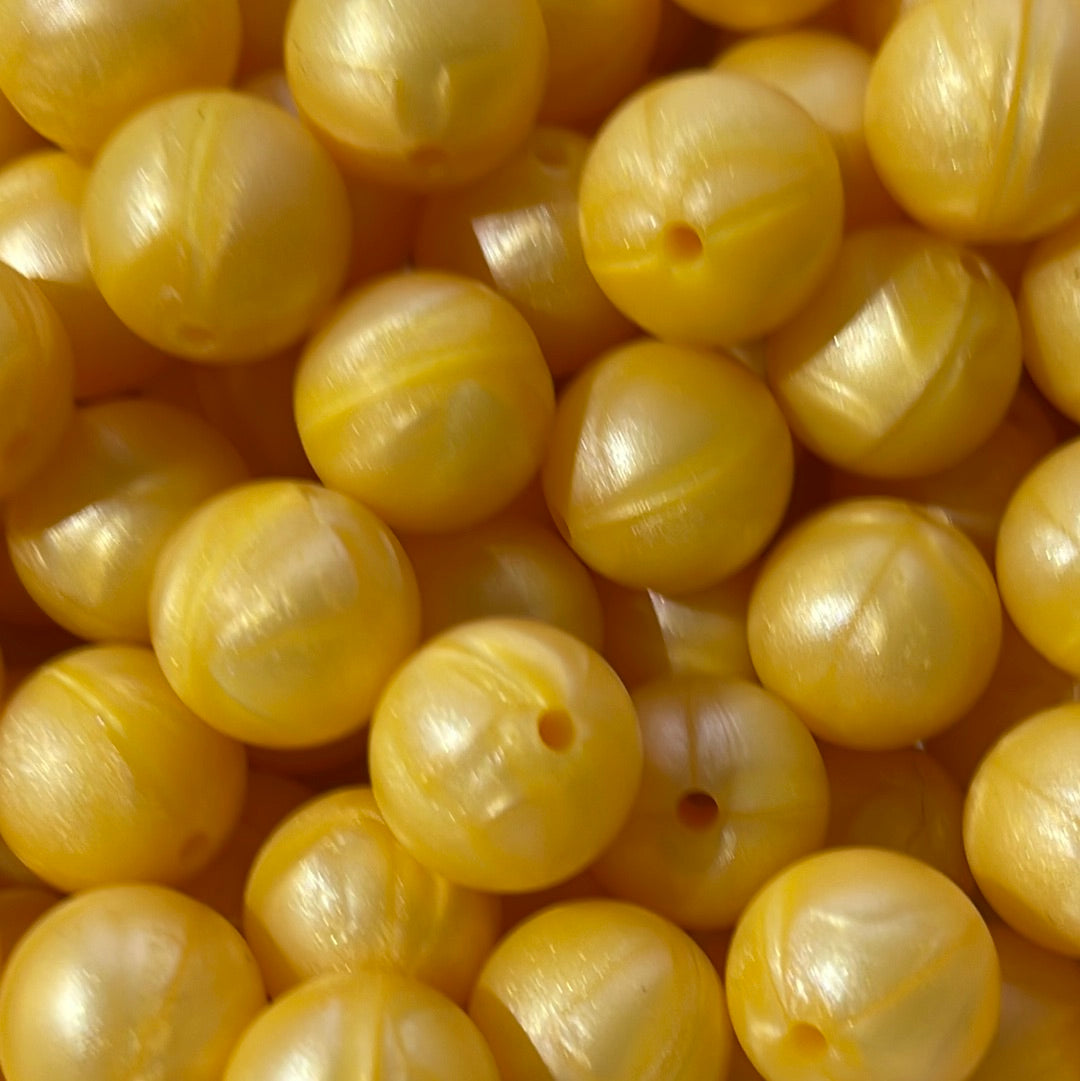 Silicone Bead Gold S20 A05-18 - 15mm - 10 pack