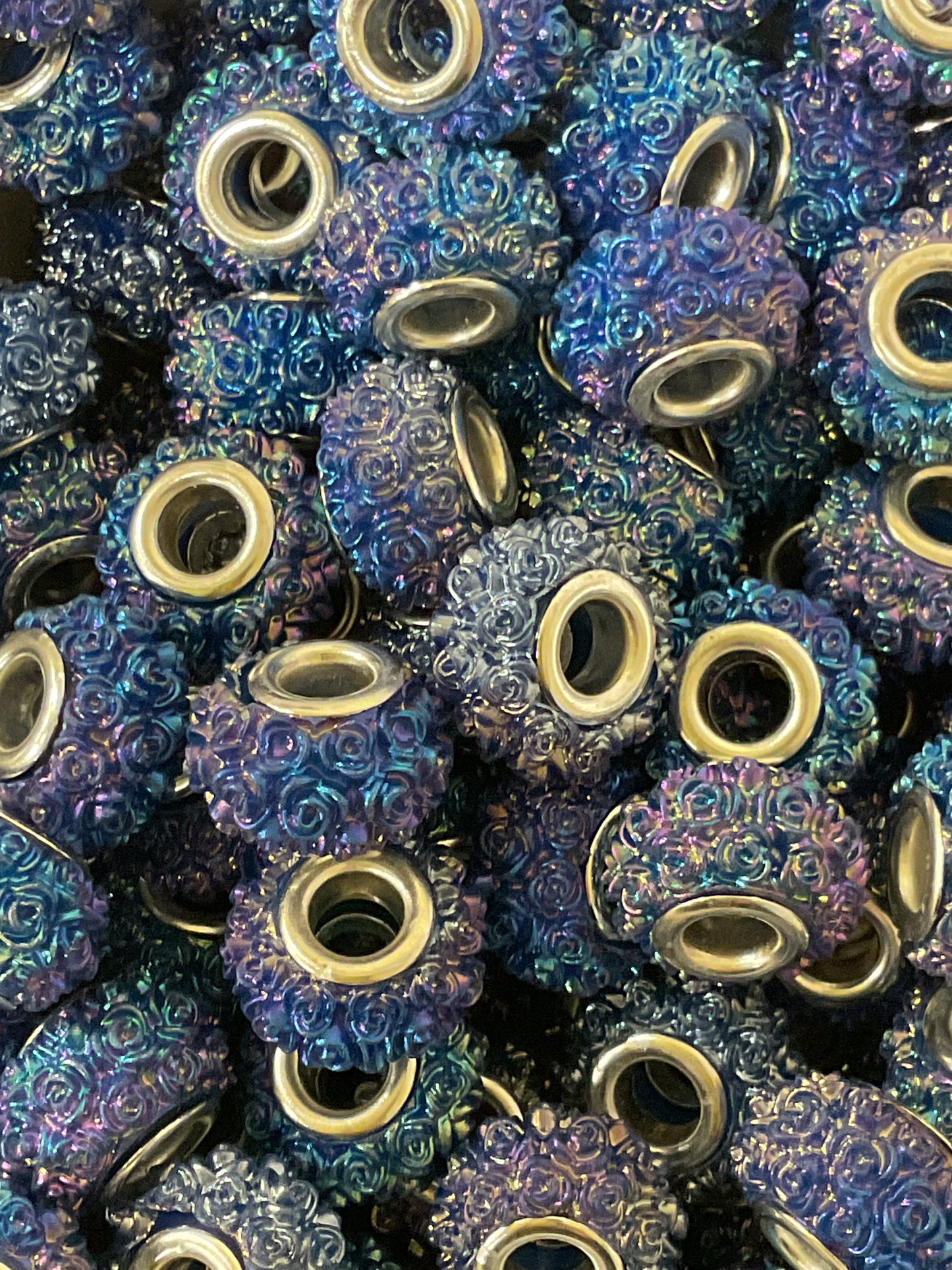 Acrylic Rose Spacers Beads - 12mm - 10 pack