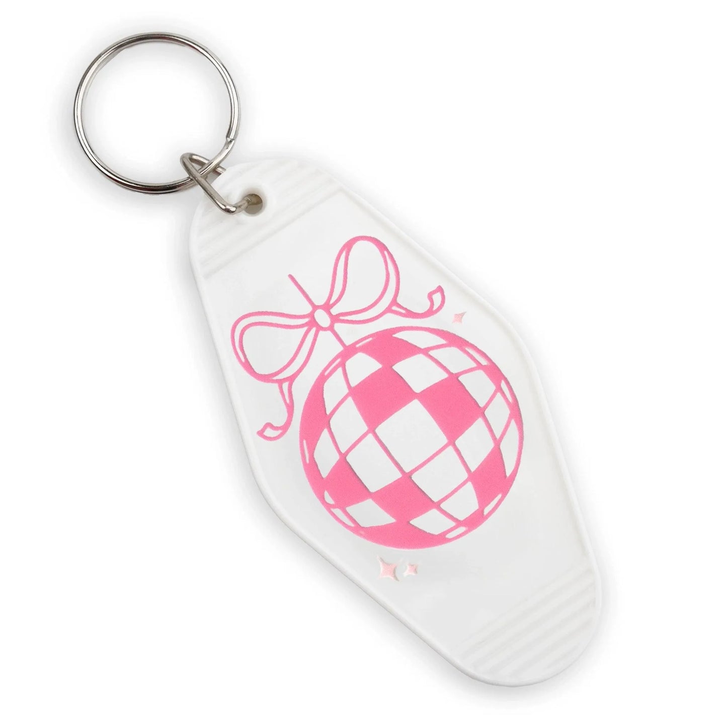 Master Maker Crafts -  UV DTF Decal - Disco Ball Pink 4 Set 2" (Keychain NOT Inclued)