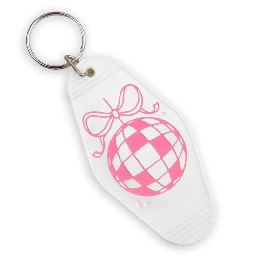 Master Maker Crafts -  UV DTF Decal - Disco Ball Pink 4 Set 2" (Keychain NOT Inclued)