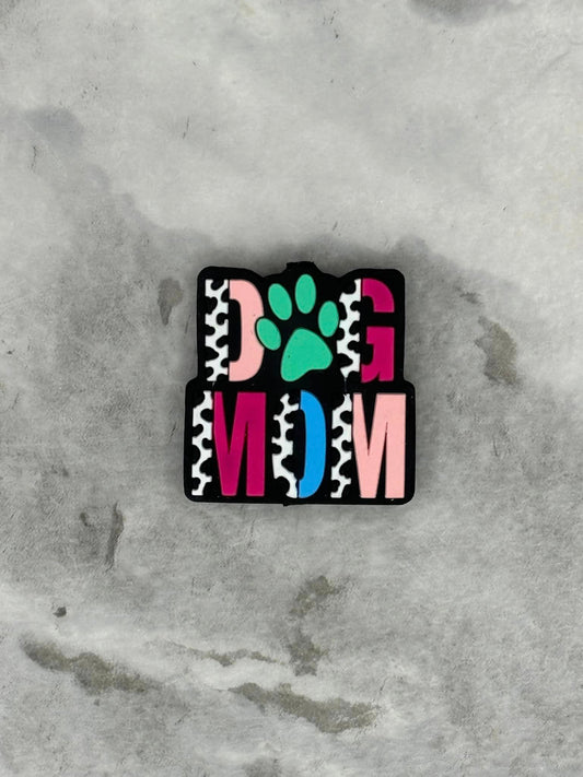 7541 - Mom - Dog Mom Pink Silicone Focal