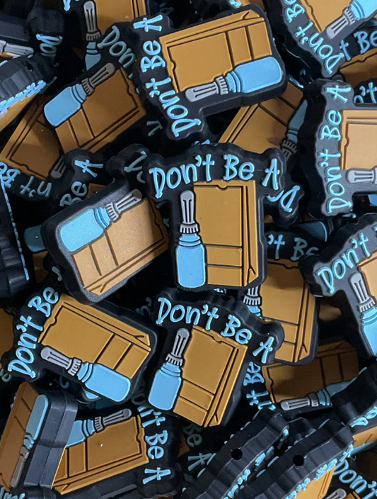 0001  - Adult Saying - Don't Be a Douche Bag Silicone Focal - RD Creations Exclusive